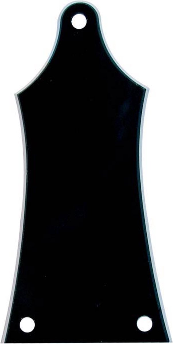 Boston LRC-30-B truss rod cover, black, 2 ply, black - white