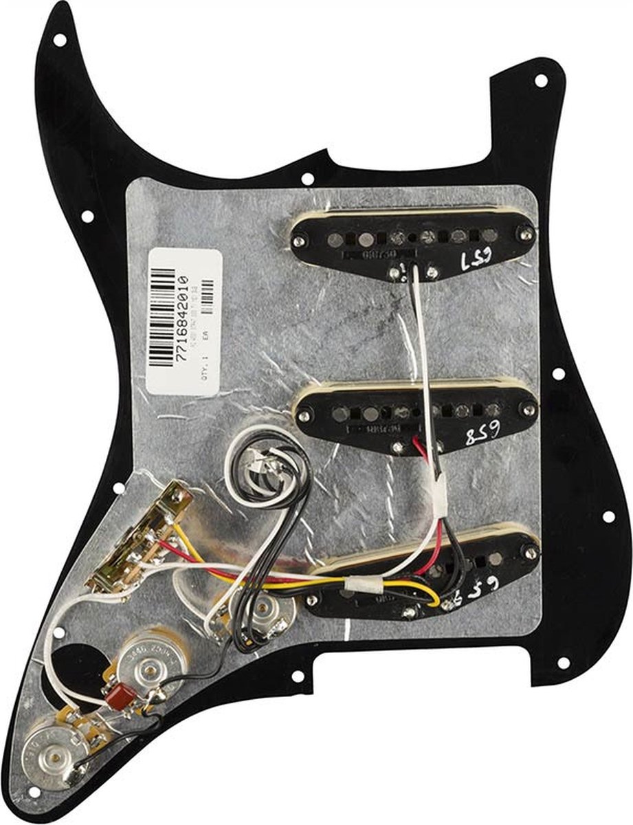Fender 992343506 Tex-Mex SSS, 11 screw holes, black