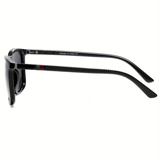 Bovista Polarizerende Zonnebril Voor Heren - Zonnenbrillen - Zonnenbril - Sun Glasses - Sunglasses - Techno Bril - Rave & Festival - Premium Quality - Mat Zwart & Bruin van Bovista — afbeelding 2