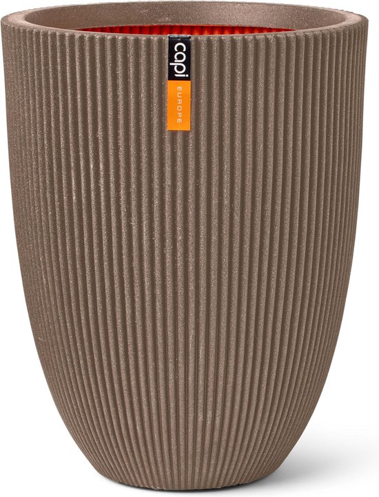Vaas elegant laag rib NL 46x58 antraciet Capi Europe