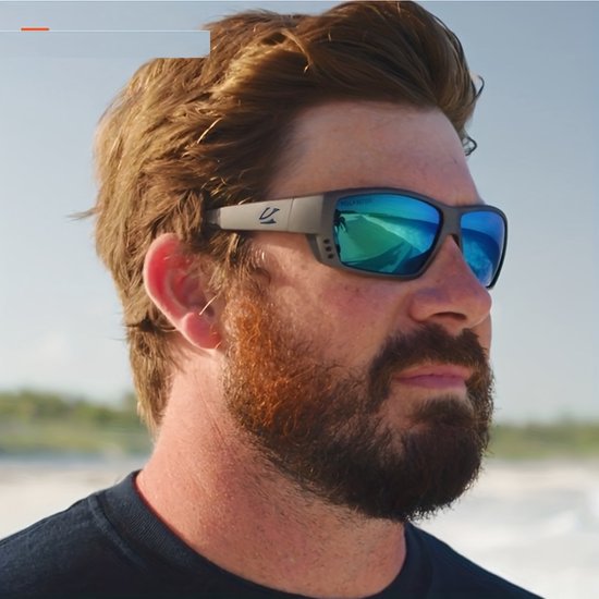 Bovista Polarizerende Zonnebril Voor Heren - Zonnenbrillen - Zonnenbril - Sun Glasses - Sunglasses - Techno Bril - Rave & Festival - Premium Quality - Blauw van Bovista — afbeelding 2