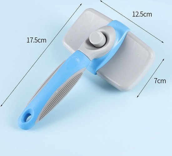 2 Stuks Katten- En Hondenborstel – Met One-touch Reiniging – Antislip Handgreep – Zacht Massage-effect – Perfect Voor Elke Vacht