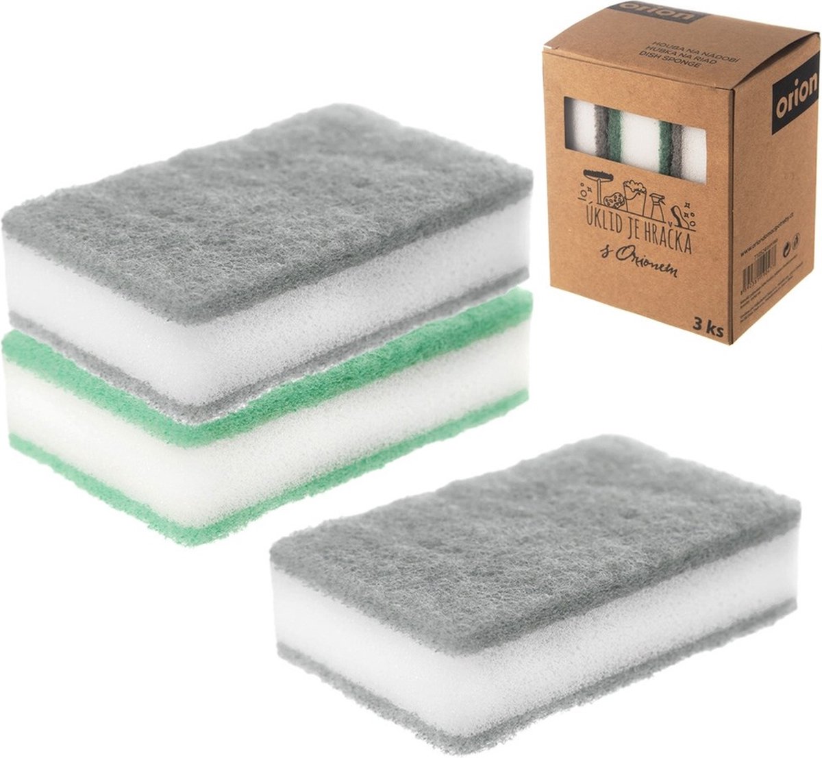 Goedkoopste Schuurspons 3 stuks - Scrub Spons - Schuursponsjes - Schuursponzen - Sponzen