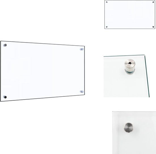 vidaXL Pare-éclaboussures de Cuisine - Pare-éclaboussures de Cuisine - Paroi arrière de cuisine - Murs arrière de Cuisine - Pare-éclaboussures de cuisine 70x40 cm Verre trempé Transparent