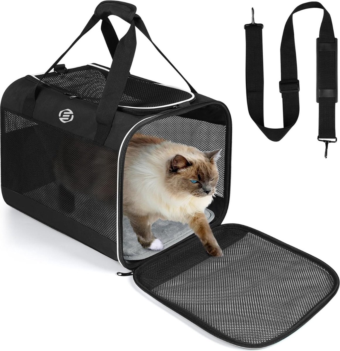 Equivera Katten Vervoersbox - Kattenvervoersbox - Reistas Katten - Reismand - Kattendraagtas - Transporttas