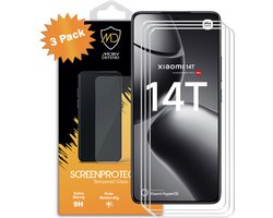 3-Pack MobyDefend Screenprotectors - Geschikt voor Xiaomi 14T - Case-Friendly Screensavers - Gehard Glas