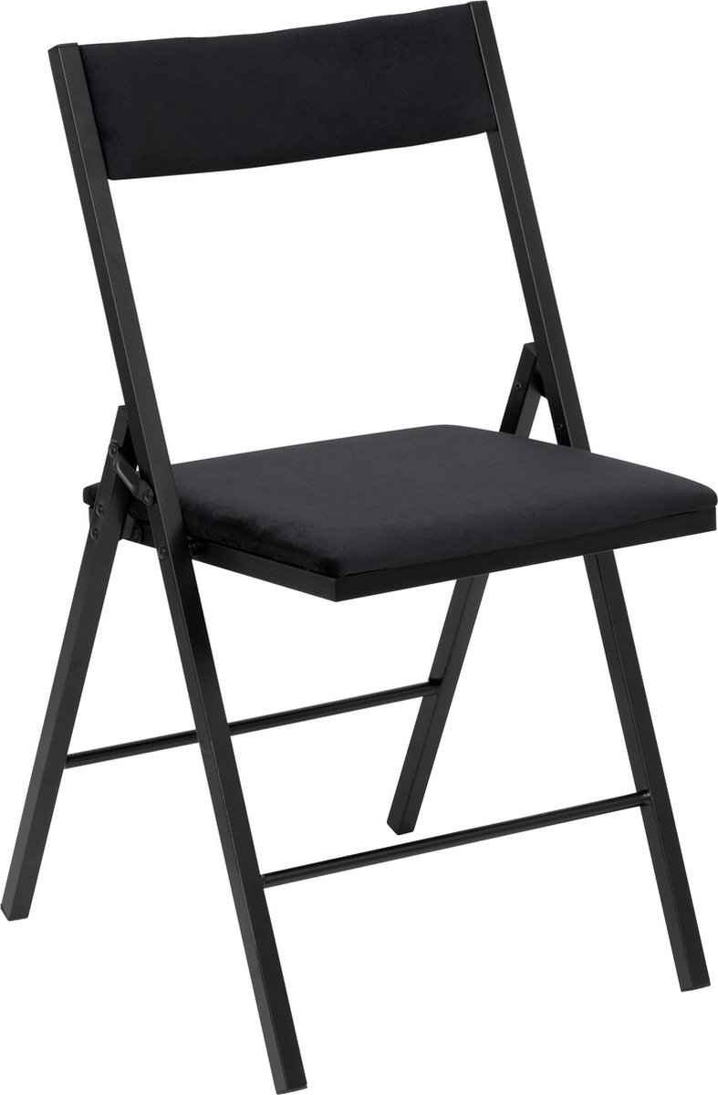 Konges Sløjd 5Five Fluwelen Klapstoel/Vouwstoel - 47x43x79cm - Zwart