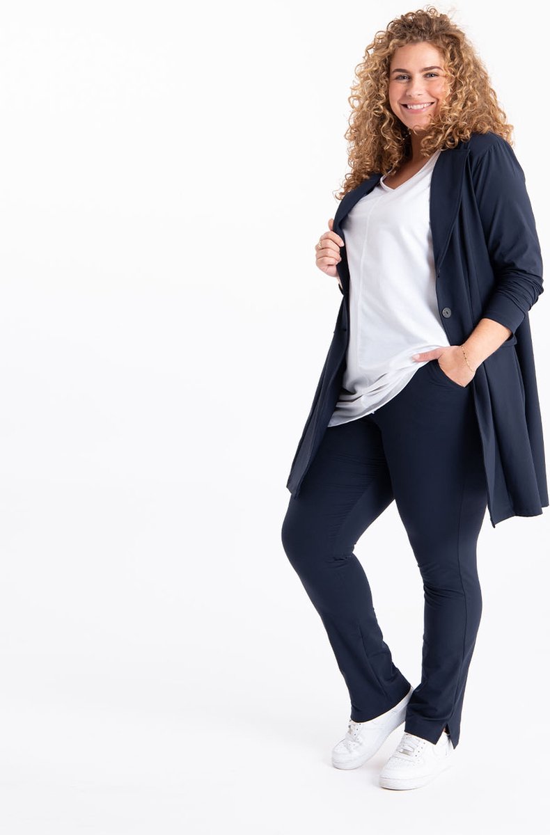 Je m'appelle Travelstof At Work Broek Regular fit Met stretch - Blauw - Maat 52