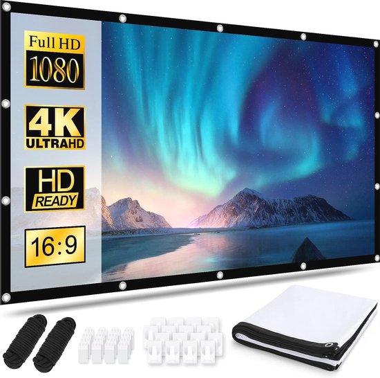 Video's over Wat is 120-Inch Draagbaar statief projectiescherm voor thuisbioscoop Video's over Wat is 120-Inch Draagbaar statief projectiescherm voor thuisbioscoop