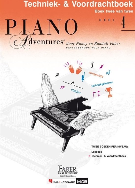 Piano Adventures: Techniek & Voordrachtboek bij Deel 4 (NL)  ... - cover