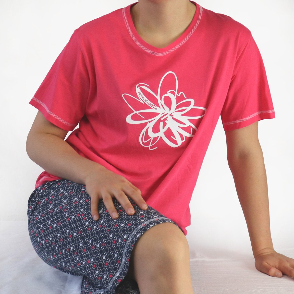 Irresistible Dames Pyjama - Korte Mouwen - Bolletjes - Rood