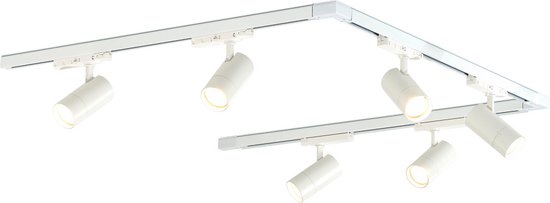 Zoom 3-Phase LED Railbeleuchtung Set - T-Form 2x1m + 2m Mit 4 Spots