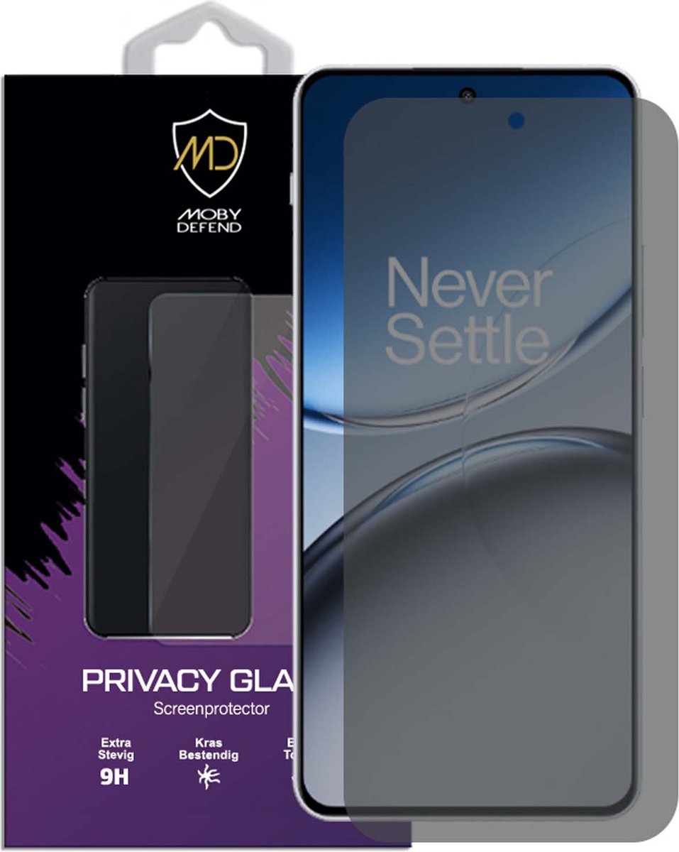 MobyDefend Screenprotector - Geschikt voor OnePlus Nord 4 - HD Privacy Glass Screensaver