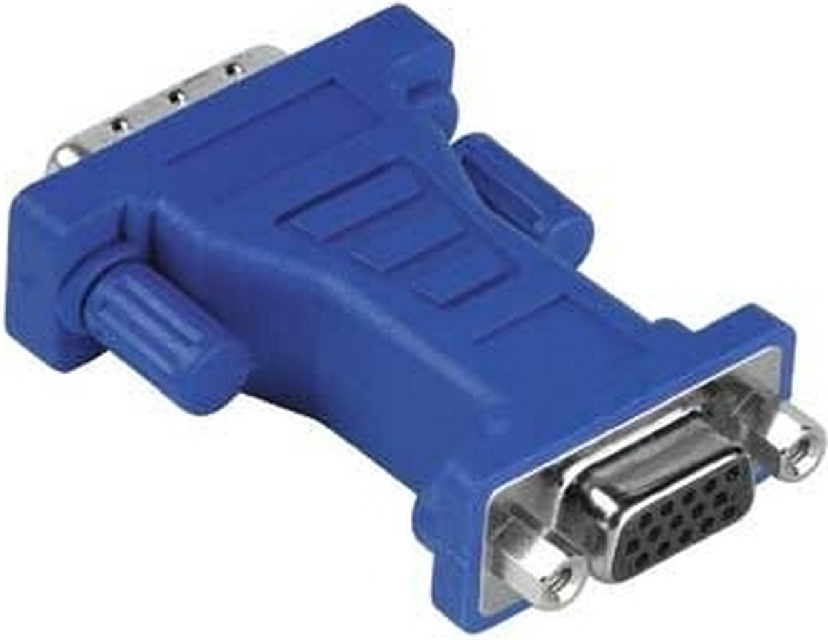 Hama Adapter DVI Analogue Male Plug - 15-pin HDD Female Jack HDMI Blauw