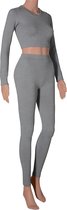 Xtreme - Ensemble de sport pour femme - Leggings/Crop Top - Grijs - M - Leggings de sport - Crop Top de Sport