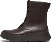FitFlop F - Bottes pour femmes plates à lacets en cuir Mode MARRON - Taille 37