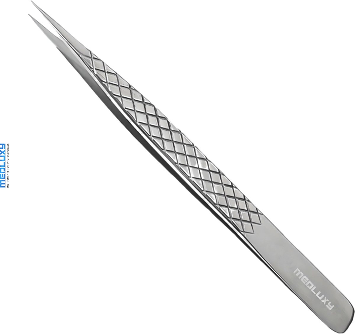Goedkoopste MEDLUXY® Pro - Wimperpincet - 14 cm - Recht - Diamant - [WP0231] (Eyelash Tweezer - RVS Pincet voor Wimperextions - Nepwimpers