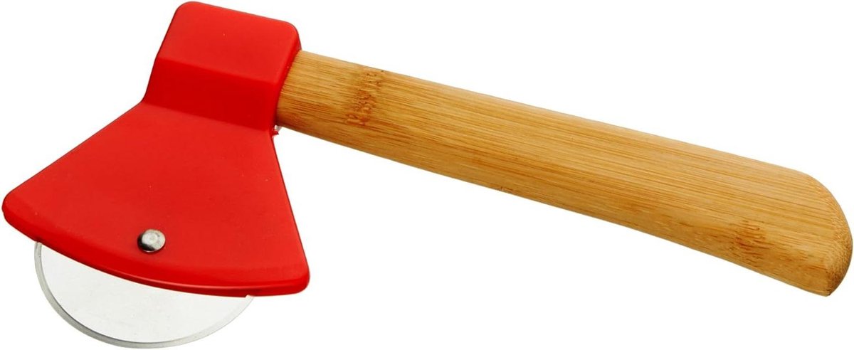 Pizzasnijder-bijl rood keukengerei snijgereedschap pizzasnijder