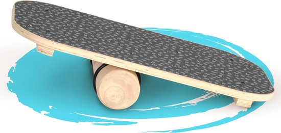 Navaris anti-slip balansbord voor evenwichtstraining - Balanstrainer - Wiebelbord - Voor beginners en professionals - Diameter 40cm - Lila
