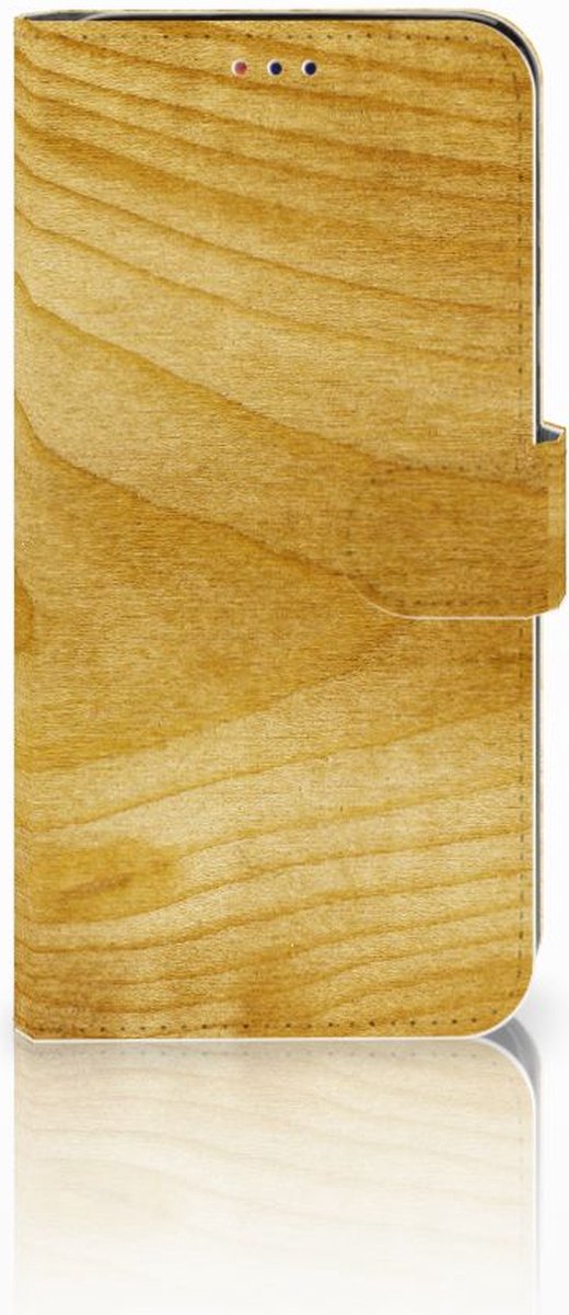 Samsung Galaxy A10 Book Style Case Licht Hout