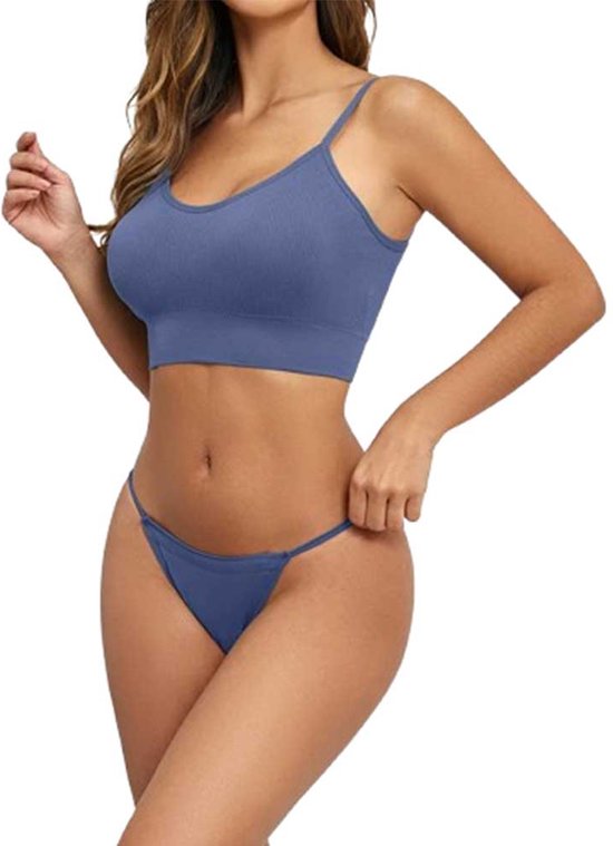 Sexy Tweedelige Lingerieset met Uitgesneden Kant en Halster