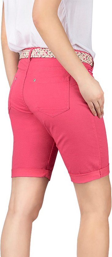 DENIMFY Short Femme DFPia régulier/droit Rose L Adultes Bermuda avec ceinture