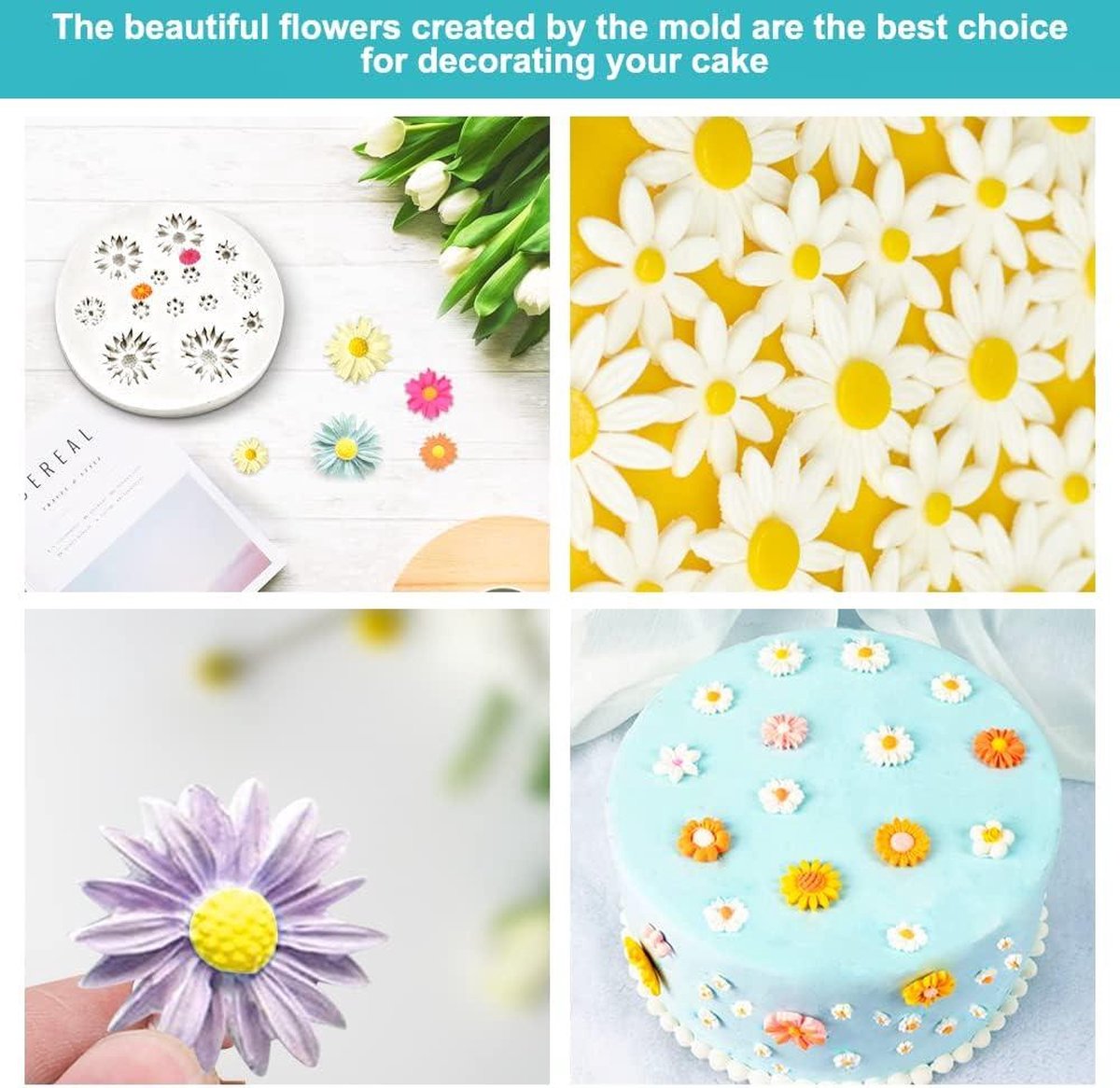Bestel Siliconen mal tropische bloemen & bladeren voor slechts € 7,95