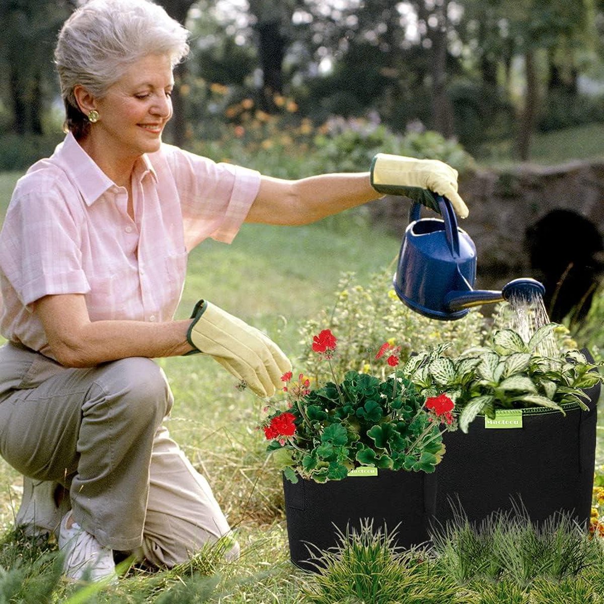 Acheter Lot De 1 Ou 2 Sacs De Culture Rectangulaires Pour Plantes, Grande Capacité, Aucun Assemblage Requis, Pour Jardinage En Extérieur, Conteneur De Plantation, Herbes, Fleurs, Pots De Fleurs