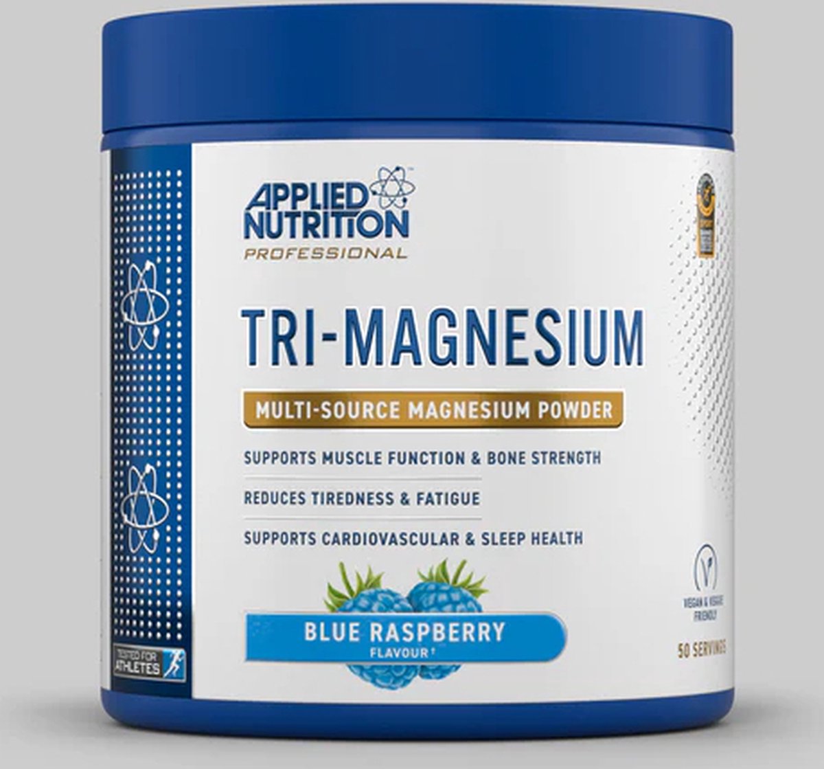 Goedkoopste Applied Nutrition - Tri-Magnesium - Blue Raspberry - 50 servings - Magnesium poeder - Magnesium - Magnesium Bisglycinate - Magnesium Bisglycinaat - Magnesium Taurate - Magnesium Tauraat - Magnesium Citrate - Magnesium Citraat