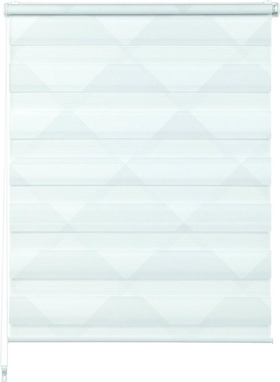 Gardinia Duo-rolgordijn om te klemmen, polyester, wit, 45 x 150 cm