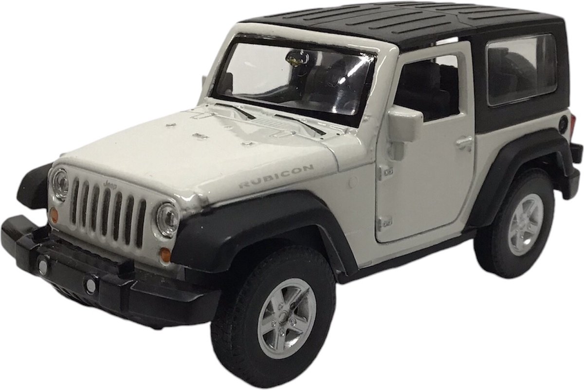 Jeep Wrangler Rubicon (Wit) (10 cm) 1/34 Welly [Modelauto - Schaalmodel - Miniatuurauto]