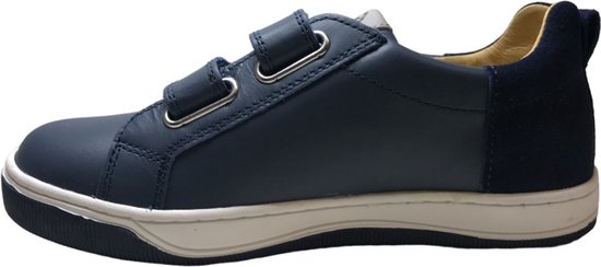 Naturino- Caleb - Mt 33 - baskets en cuir uni à velcro - bleu