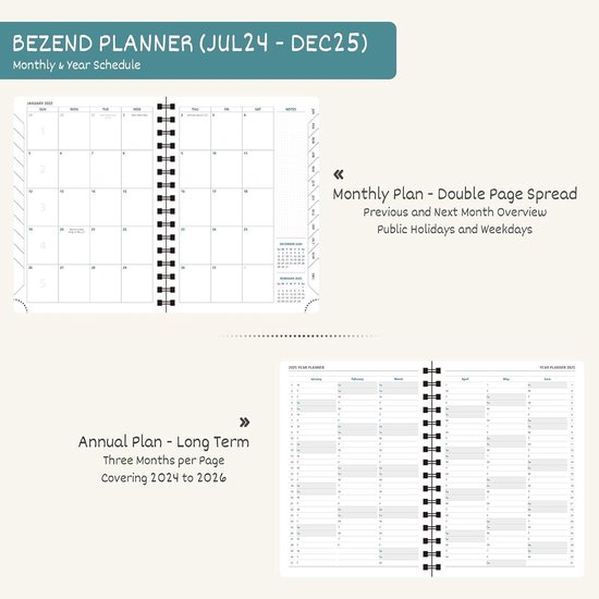 LEUCHTTURM1917 372633 Academische weekplanner Master (A4 ) 2026, 18 maanden 07.2025-12.2026, hardcover, zwart, Duits