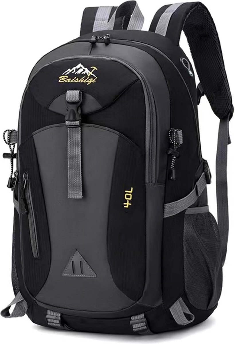 Bol.com Wandelrugzak Heren Dames 40L Waterdichte rugzak Lichtgewicht Grote reisrugzak Outdoorrugzak met reflecterende strips voo... aanbieding
