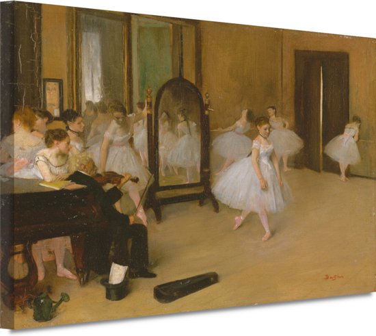 De danszaal - Edgar Degas schilderijen - Ballerina portret - Muurdecoratie Dans - Wanddecoratie industrieel - Canvas - Kunst 150x100 cm