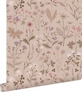 ESTAhome behang veldbloemen lila roze - 0.53 x 10.05 m - 139841