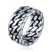 Mendes Heren Ring- Dual Cuban Silver-21mm