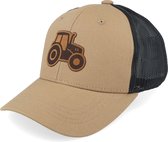 Hatstore- Kids Tractor Engraved Patch Caramel/Black Trucker - Kiddo Cap Cap