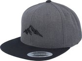 Hatstore- Mountain 3d Black/Charcoal Grey/Black Snapback - Wild Spirit Cap