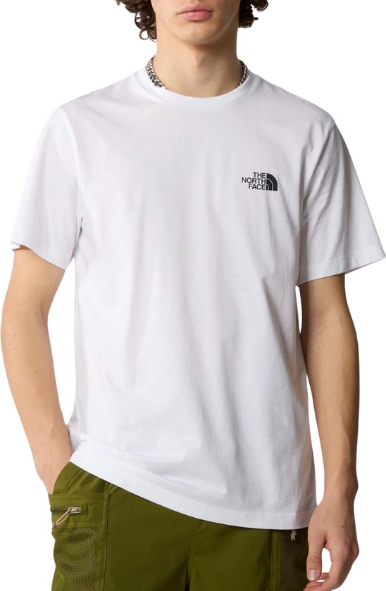 T-shirt à dôme simple The North Face en blanc.