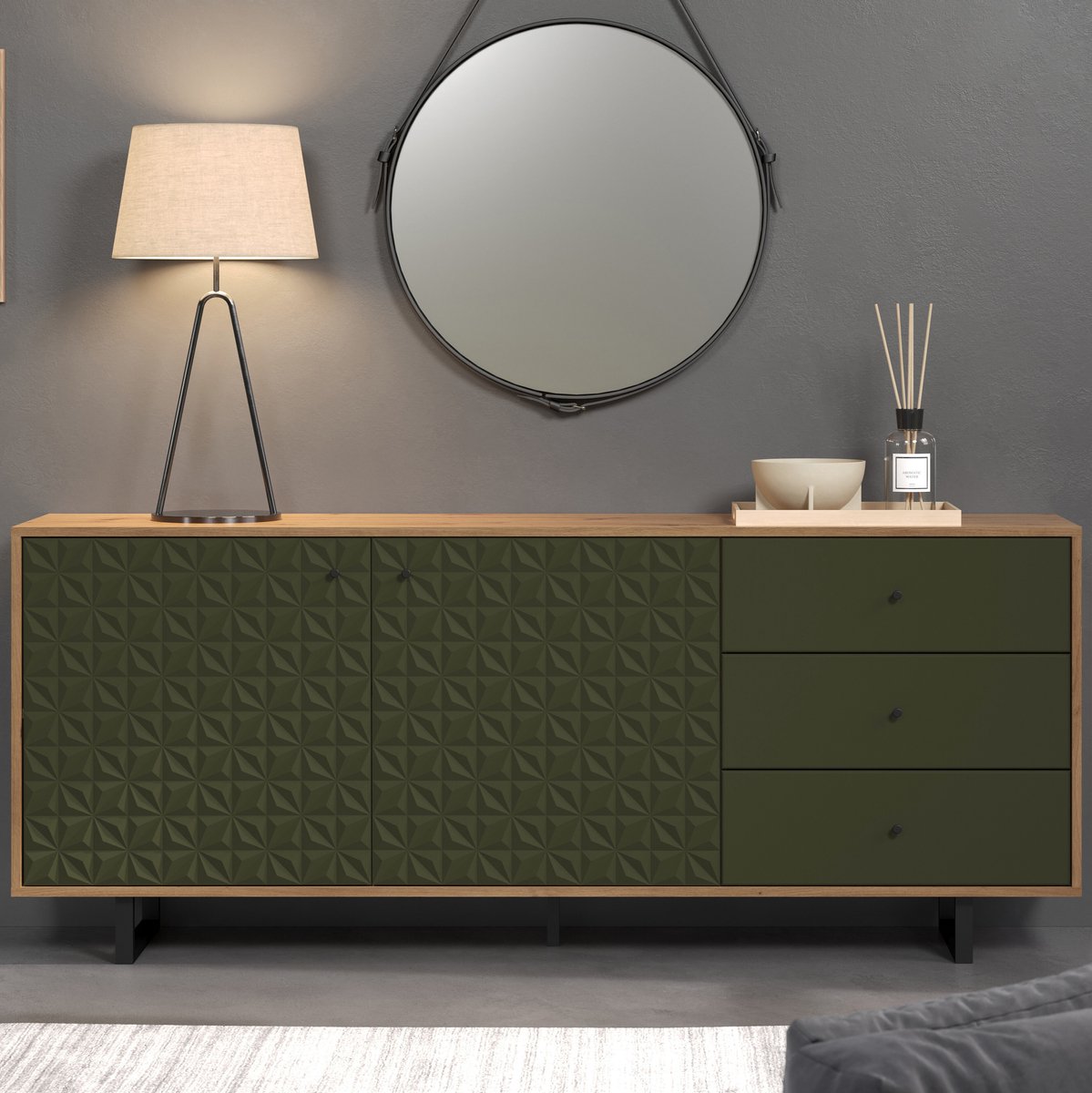 Trendteam - Dressoir - Bruin - 183x40x75 cm