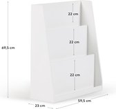 Kave Home - Adventina boekenkast in wit MDF 59,5 x 69,5 cm