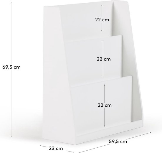 Kave Home - Adventina boekenkast in wit MDF 59,5 x 69,5 cm