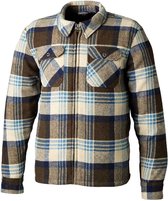 RST Brushed Ce Mens Textile Shirt Brown Blue Check 38 - Maat - Jas