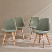 sweeek - Chaises Bouclé, nils, lot de 4
