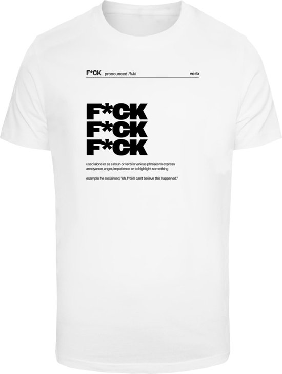 Mister Tee - F*ck Definition Heren T-shirt - L - Wit