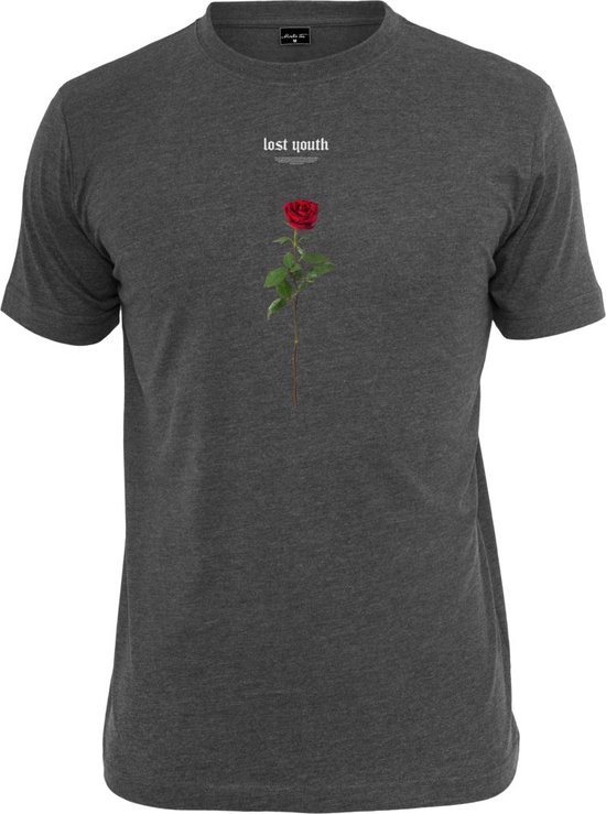 Mister Tee - Lost Youth Rose Heren T-shirt - S - Grijs