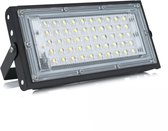 LED Breedstraler - Bouwlamp - Schijnwerper - 50W 6500K 3000lm 240V - IP65 - Koel Wit