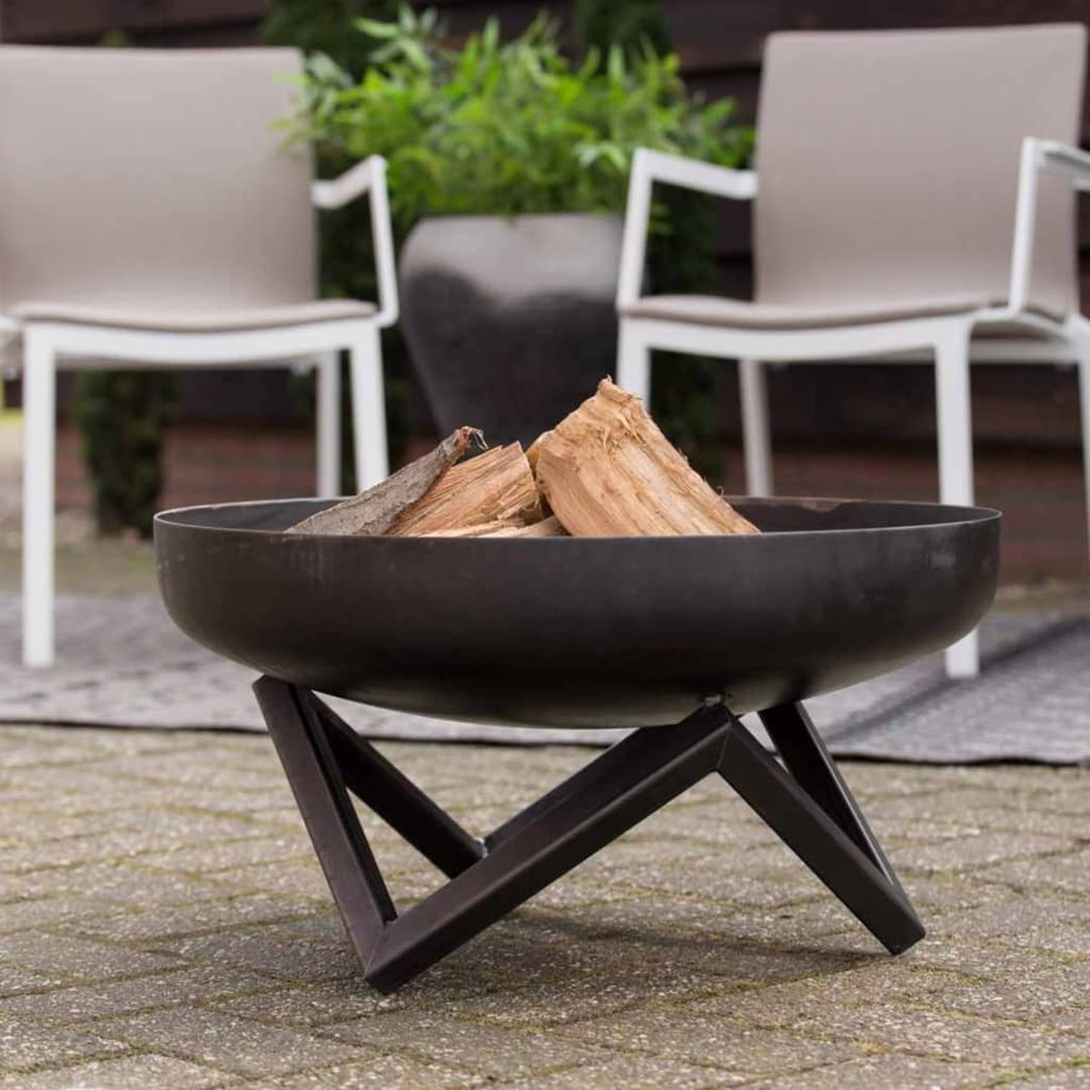 RedFire Pello Vasque à feu - Ø 60 cm - Noir