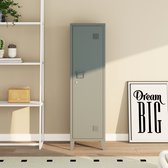 Armoire vestiaire Kurikka métal 137x38x38 cm gris foncé [en.casa]
